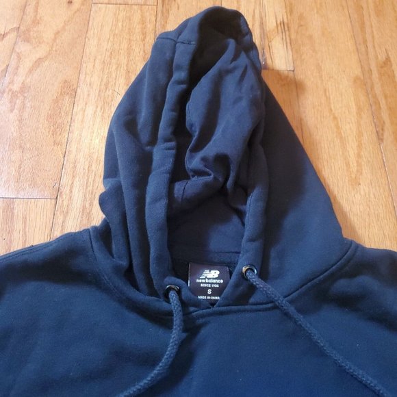 New Balance Numeric Stacked Hoodie Men Black Design Logo - Picture 5 of 5